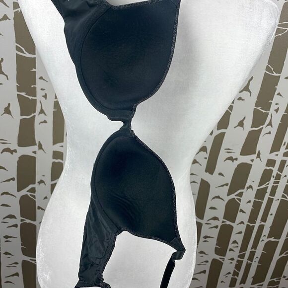 Victoria’s Secret Heathered Charcoal Grey Uplift Semi Demi Convertible Strap Und - Picture 4 of 8